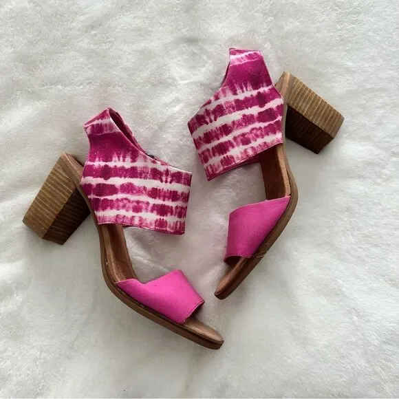 TOMS Majorca Cutout Sandal Fuscia Rose Women’s Size 12 - Picture 2 of 12